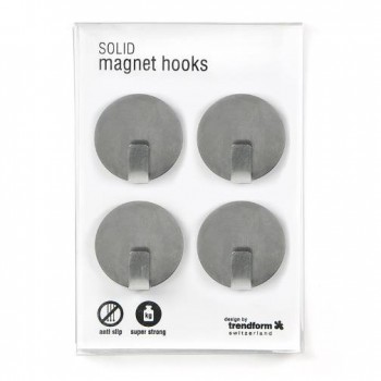 Magnethaken Solid 4er Set Edelstahl